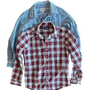 Children’s Place button down long sleeve plaid shirt boys size large 10-12
